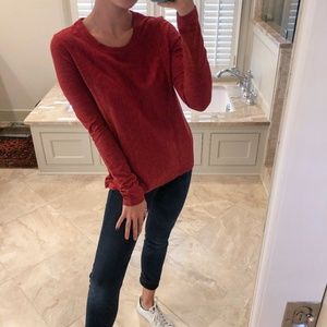 Lilla P size xs, red/burgundy long-sleeve top